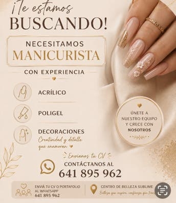 Buscamos manicurista