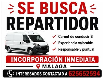 Buscamos repartidor