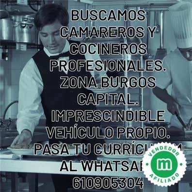Cocineros Y Camareros  Burgos