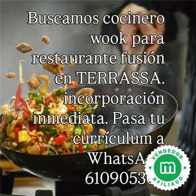 COCINERO ESPECIALISTA EN WOK Terrassa