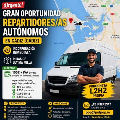 Repartidor Autónomo con Vehículo Propio
