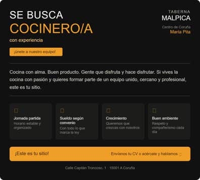 Cocinero con experiencia