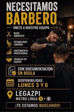 Se busca  Barbero/ Peluquero