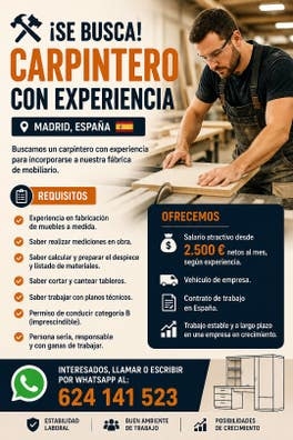 CARPINTERO CON EXPERIENCIA! | MADRID