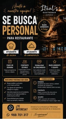 Se busca personal para restaurante