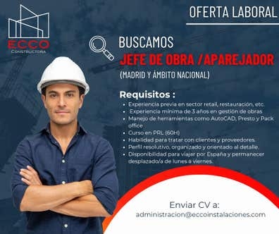 JEFE DE OBRA - AMBITO NACIONAL