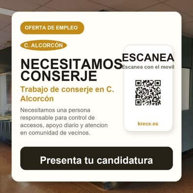 Buscamos conserje para comunidad de vec