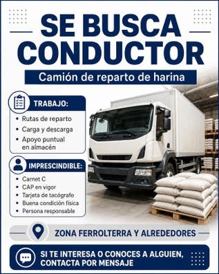 Conductor Repartidor camión carnet C