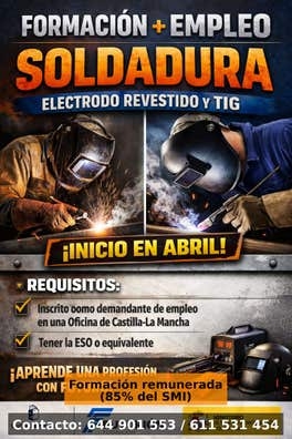 TRABAJO + FORMACIÓN SOLDADURA