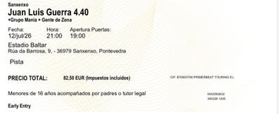Se vende 1  bolígrafo con 2 entradas de