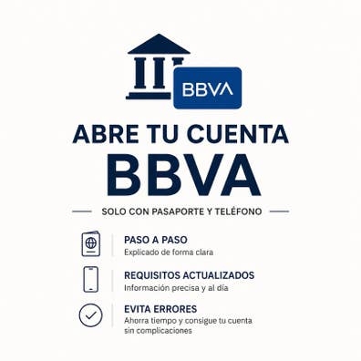Abre tu cuenta BBVA solo pasaporte