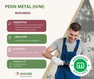 PEON TALLER METAL (H/M)  AZUQUECA