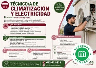 TÉCNIC@ CLIMATIZACIÓN/ELECTRICIDAD(H/M)