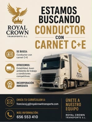 Conductor TRAILER nacional noct. C+E