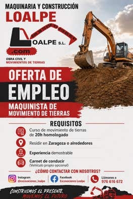 OFERTA DE EMPLEO MAQUINISTA
