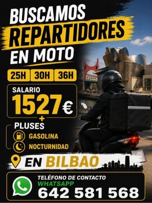 Repartidor moto propia bilbao 1500€