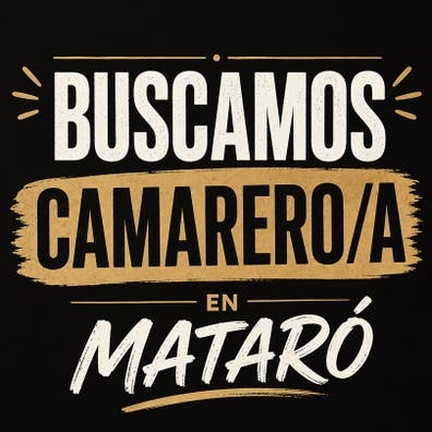 Buscamos camarer mataro