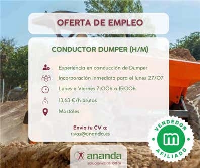 CONDUCTOR DUMPER (H/M) MOSTOLES