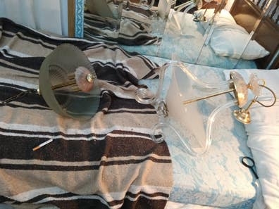 lamparas vintage labada con jabón una es