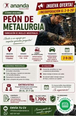 PEÓN METALURGIA (H/M)-ESQUIVIAS (TOLEDO)