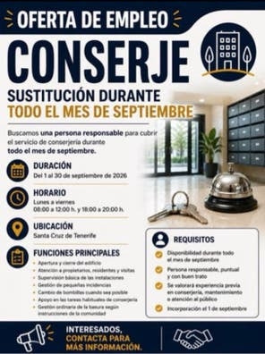 CONSERJE SUSTITUCION