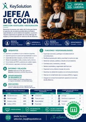 Jefe/a de Cocina Taberna emblemática (