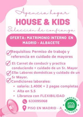 Oferta de Matrimonio interno Albacete
