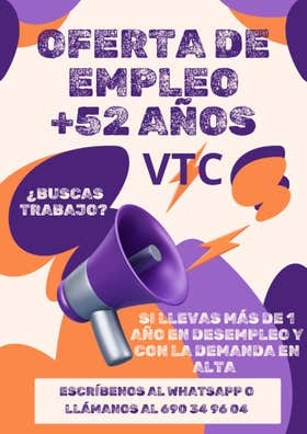 OFERTA DE VTC +52 AÑOS