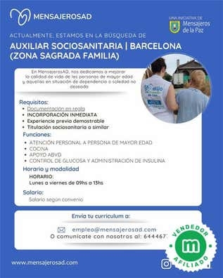 AUXILIAR SOCIOSANITARIA | SANT PAU