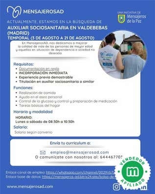AUXILIAR SOCIOSANITARIA | VALDEBEBAS