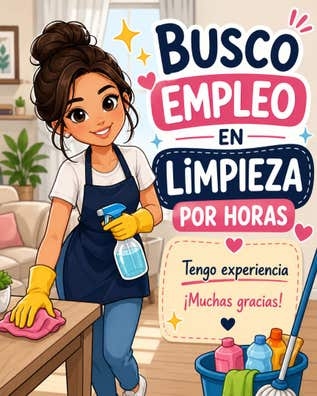 Limpieza por horas en piso ,chalets etc.