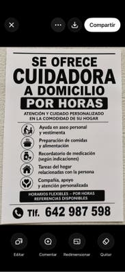 Cuidadora de personas mayores