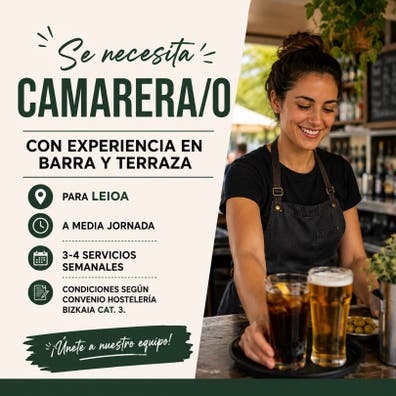 Camarera/o media jornada