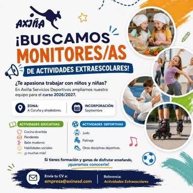 MONITORES/AS EXTRAESCOLARES 2026 / 2027