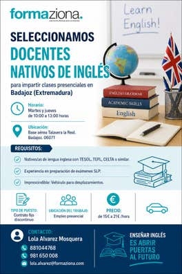 Docente Nativo de Ingles