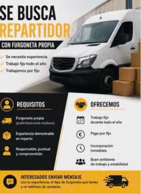 Oferta de Empleo: Repartidor Autónomo