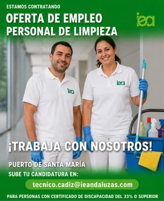 Limpiadores con certificado discapacidad