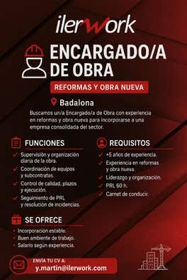 ENCARGADO/A DE OBRA