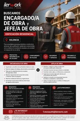 Encargado/a y Jefe Obra (Edif. Valencia)
