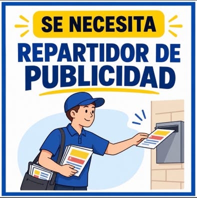 Se necesita repartidor de publicidad