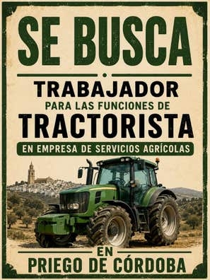 SE BUSCA TRABAJADOR TRACTORISTA
