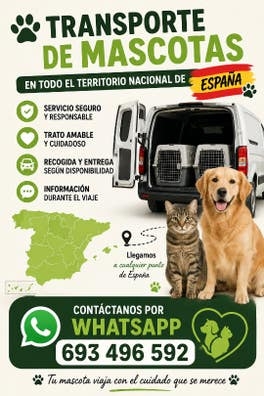 TRANSPORTE MASCOTAS ESPAÑA