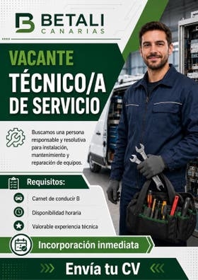 PUESTO VACANTE SERVICIO TECNICO