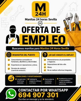 Oferta de empleo manitas en Sevilla