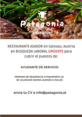Trabajo en Austria- Ayudante de servicio