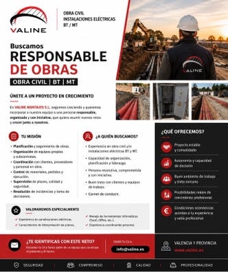 RESPONSABLE DE OBRAS - OBRA CIVIL /BT/MT