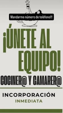 Busco camarer@ y cociner@