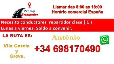 Se busca conductor de camión clase C