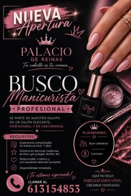 Busco manicurista profecinal