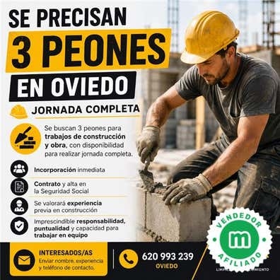 3 peones construcción